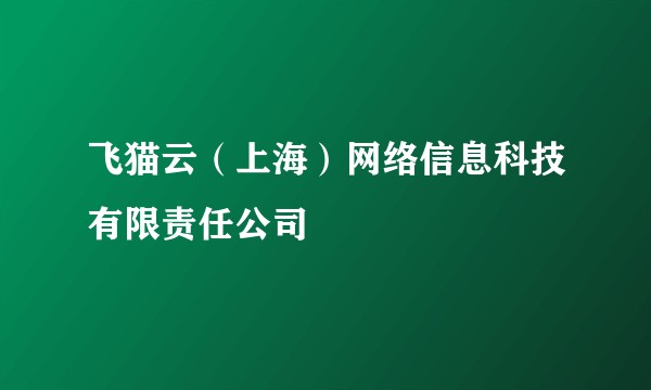 飞猫云（上海）网络信息科技有限责任公司