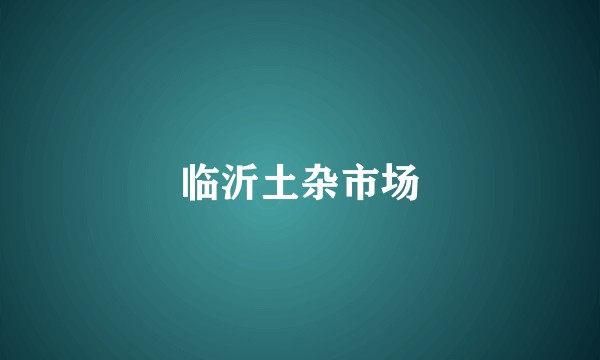 临沂土杂市场