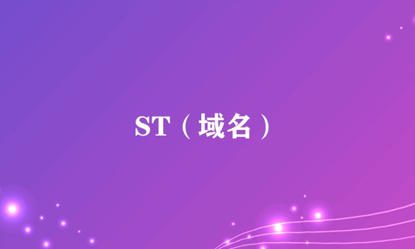 ST（域名）