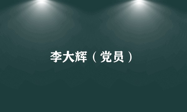 李大辉（党员）