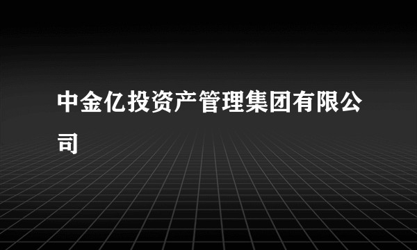 中金亿投资产管理集团有限公司