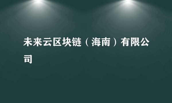 未来云区块链（海南）有限公司