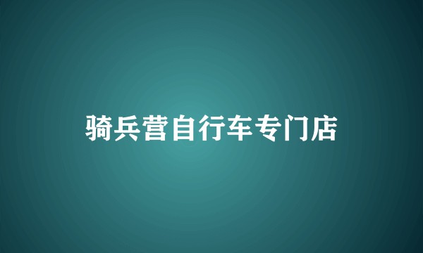 骑兵营自行车专门店