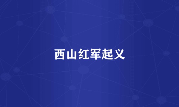西山红军起义