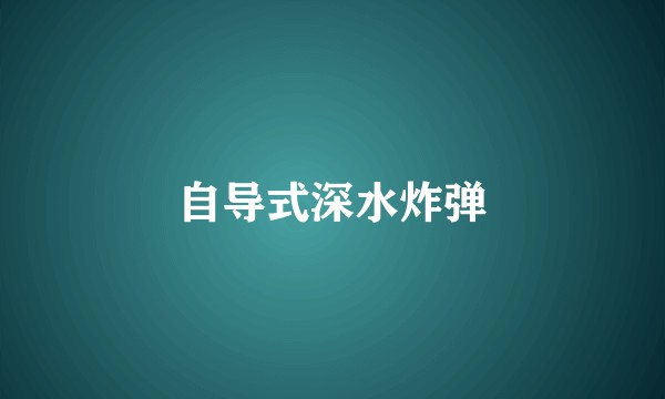 自导式深水炸弹