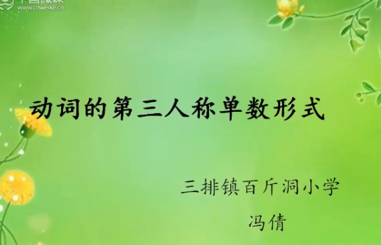 动词的第三人称单数形式