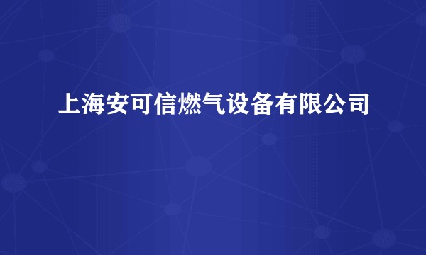 上海安可信燃气设备有限公司