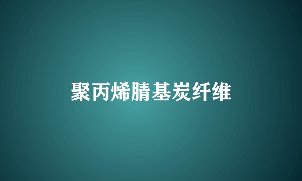 聚丙烯腈基炭纤维