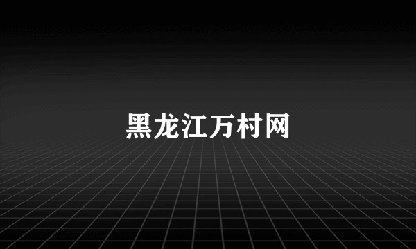 黑龙江万村网