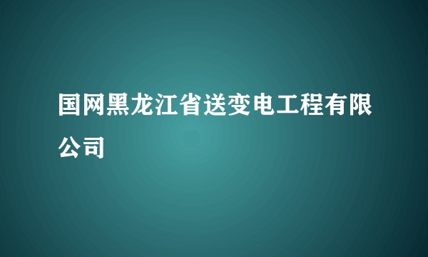 国网黑龙江省送变电工程有限公司