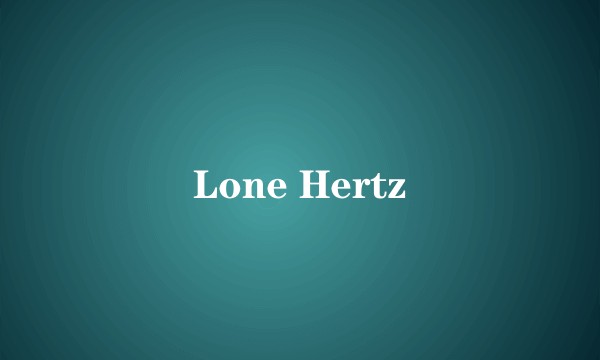 Lone Hertz