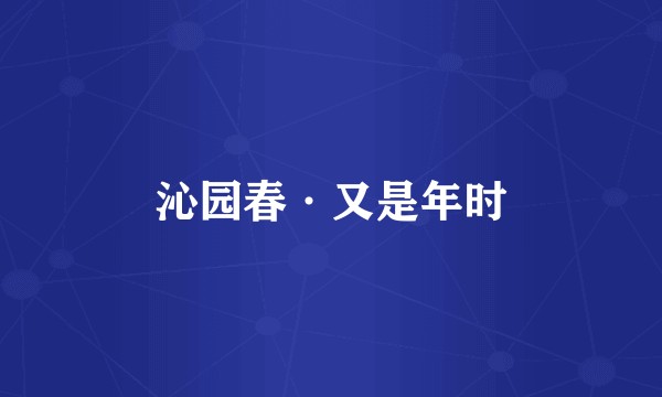沁园春·又是年时