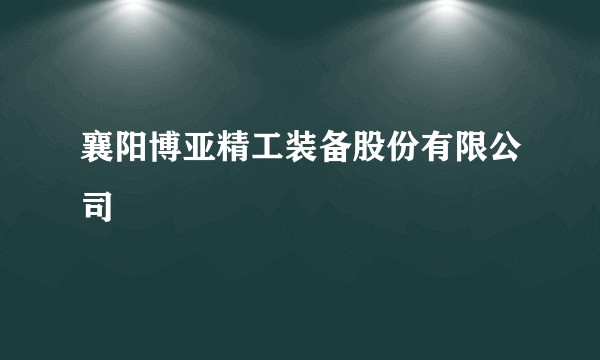 襄阳博亚精工装备股份有限公司