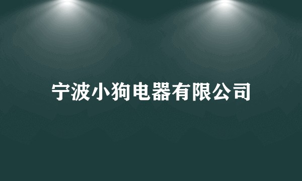 宁波小狗电器有限公司
