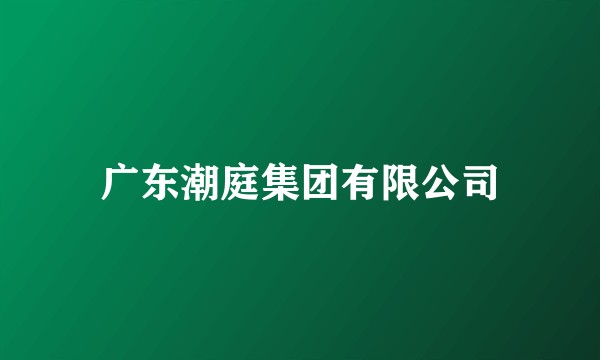广东潮庭集团有限公司
