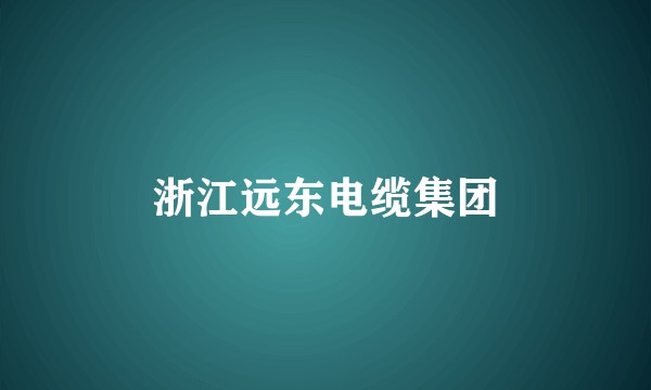 浙江远东电缆集团
