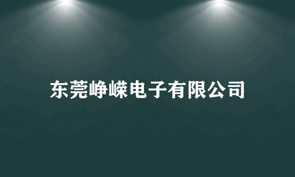 东莞峥嵘电子有限公司