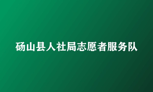 砀山县人社局志愿者服务队