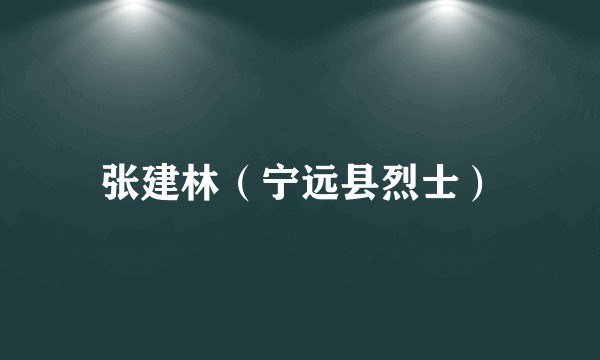 张建林（宁远县烈士）