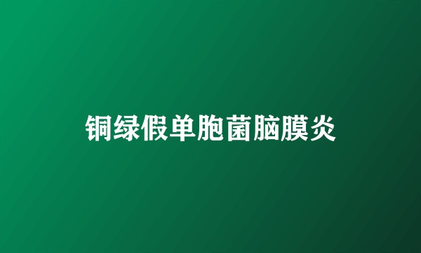 铜绿假单胞菌脑膜炎