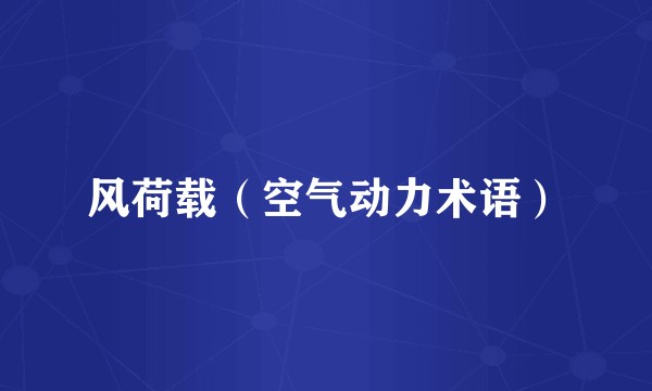 风荷载（空气动力术语）