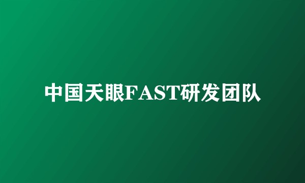 中国天眼FAST研发团队