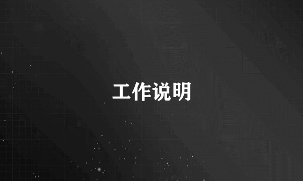 工作说明