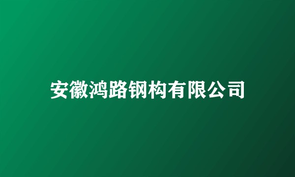 安徽鸿路钢构有限公司