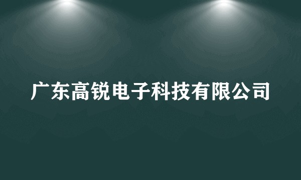 广东高锐电子科技有限公司