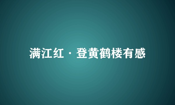 满江红·登黄鹤楼有感