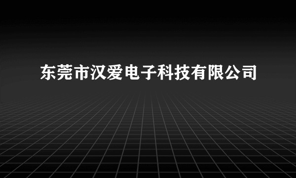 东莞市汉爱电子科技有限公司