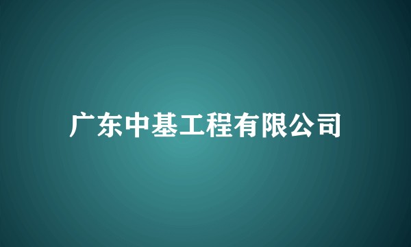 广东中基工程有限公司