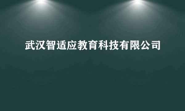 武汉智适应教育科技有限公司