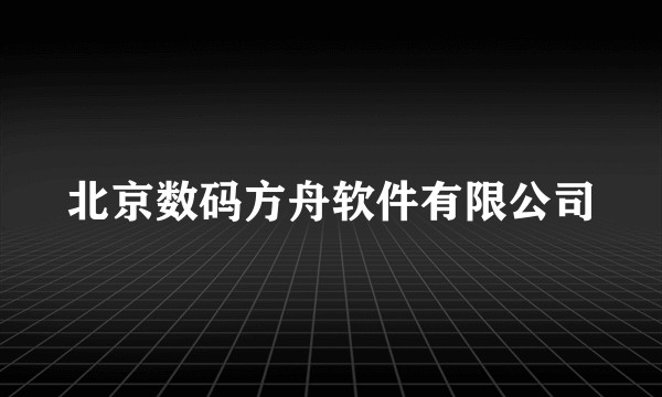 北京数码方舟软件有限公司