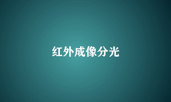 红外成像分光