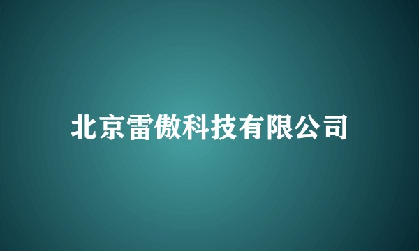 北京雷傲科技有限公司