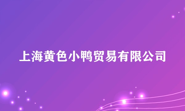 上海黄色小鸭贸易有限公司