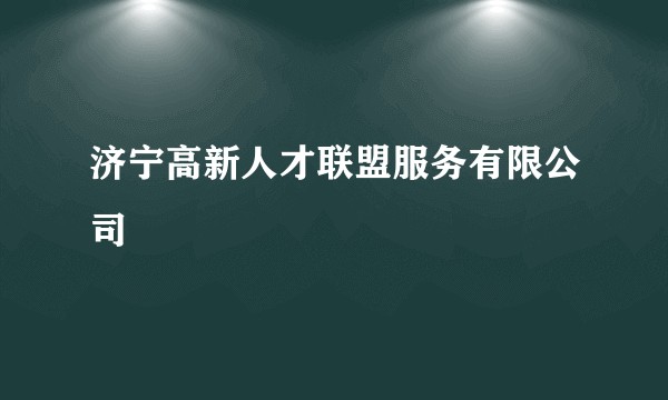 济宁高新人才联盟服务有限公司