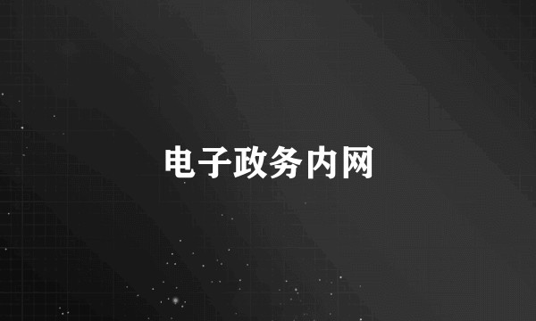电子政务内网