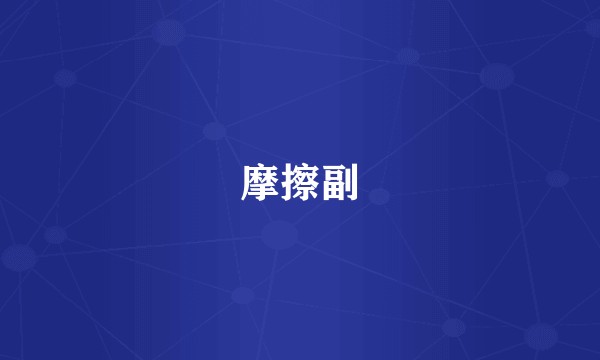 摩擦副