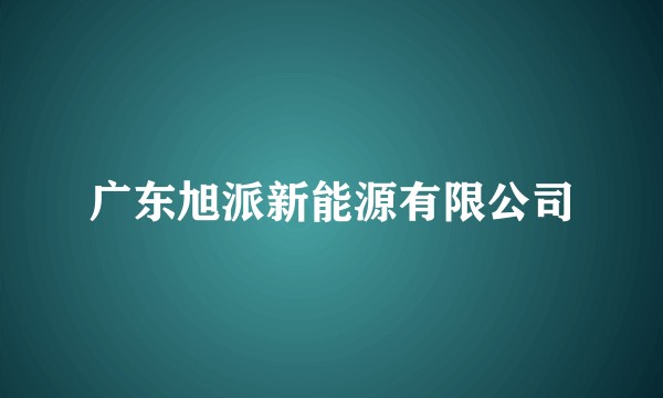 广东旭派新能源有限公司