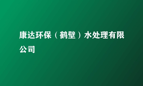 康达环保（鹤壁）水处理有限公司