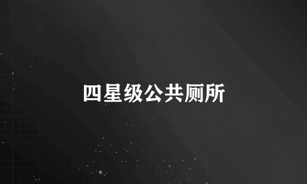 四星级公共厕所