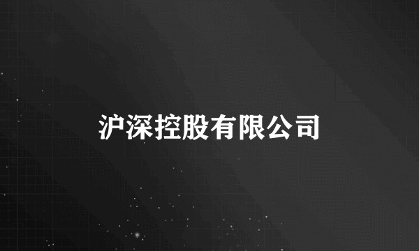 沪深控股有限公司