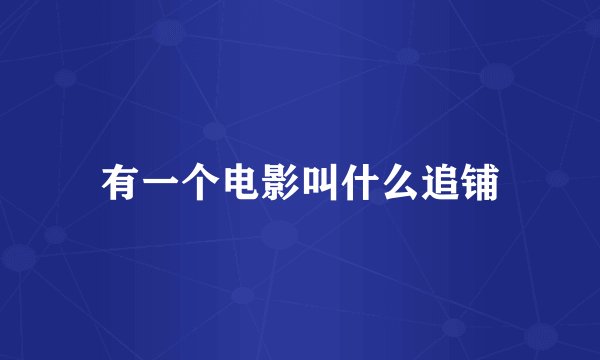有一个电影叫什么追铺
