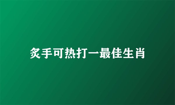 炙手可热打一最佳生肖