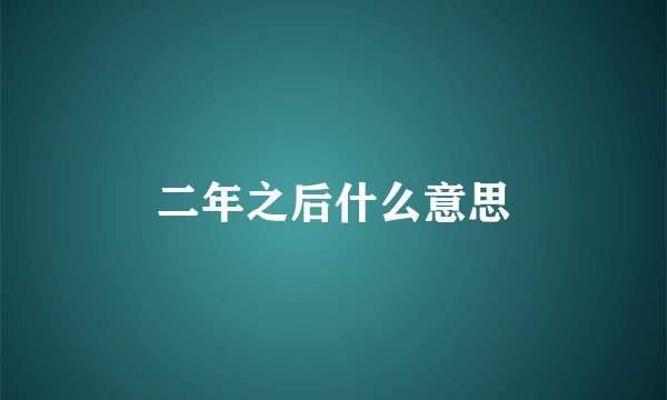 二年之后什么意思