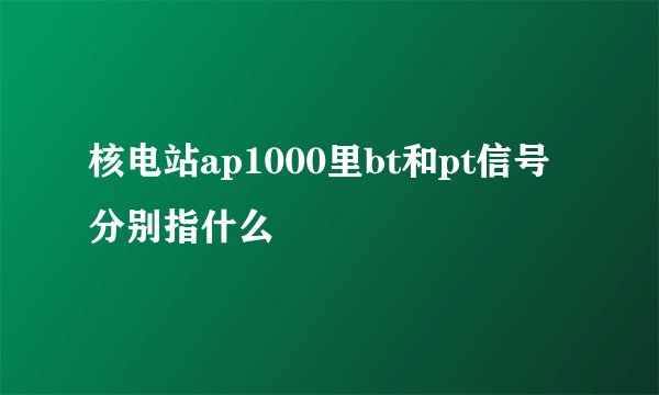 核电站ap1000里bt和pt信号分别指什么