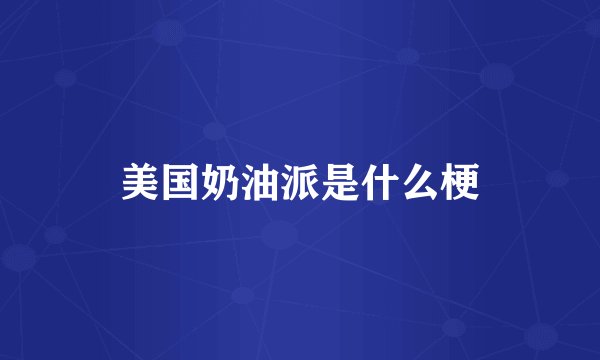 美国奶油派是什么梗