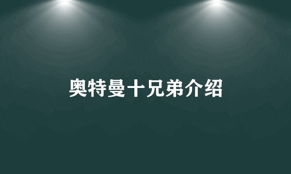 奥特曼十兄弟介绍